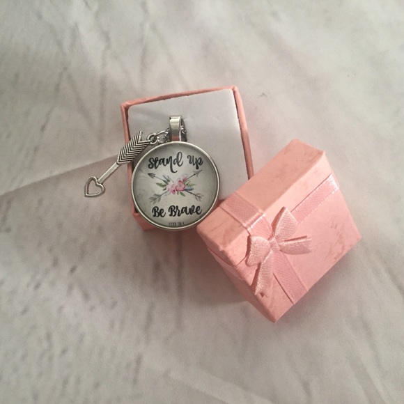 Stand Up Be Brave motivational necklace NEW - Picture 4 of 7